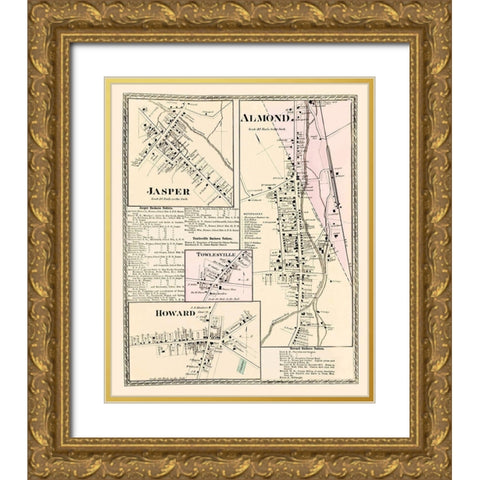 Jasper, Almond, Townsville, Howard New York Gold Ornate Wood Framed Art Print with Double Matting by Beers