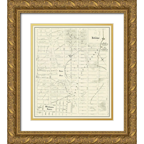 New York, Old Farms New York Landowner - Cooke Gold Ornate Wood Framed Art Print with Double Matting by Cooke