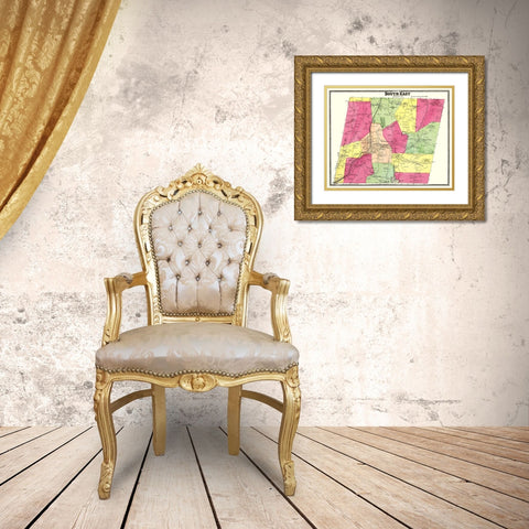 Putnam County   South East New York - Beers 1895 Gold Ornate Wood Framed Art Print with Double Matting by Beers