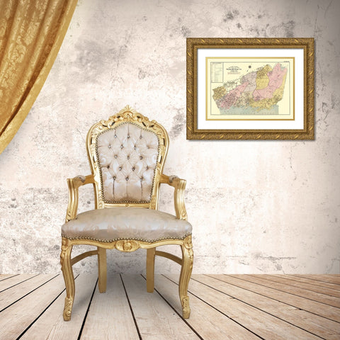 Westchester New York - Beers 1905 Gold Ornate Wood Framed Art Print with Double Matting by Beers