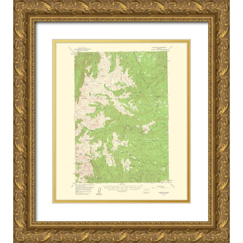 Cornucopia Oregon Quad - USGS 1961 Gold Ornate Wood Framed Art Print with Double Matting by USGS