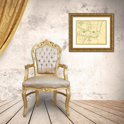 Entrance Chesapeak Bay with James York Rivers Gold Ornate Wood Framed Art Print with Double Matting by Faden