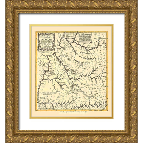 Kentucky - Filson 1784 Gold Ornate Wood Framed Art Print with Double Matting by Filson