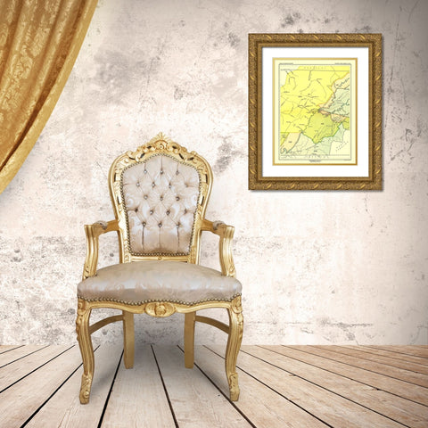 Tennessee - Detail - Hoen 1896 Gold Ornate Wood Framed Art Print with Double Matting by Hoen