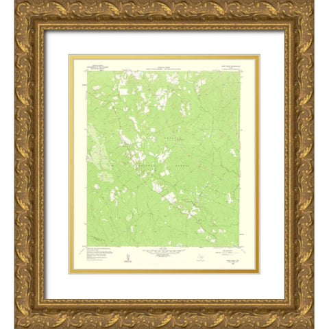 Bear Creek Texas Quad - USGS 1960 Gold Ornate Wood Framed Art Print with Double Matting by USGS