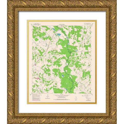 Clear Lake Texas Quad - USGS 1980 Gold Ornate Wood Framed Art Print with Double Matting by USGS