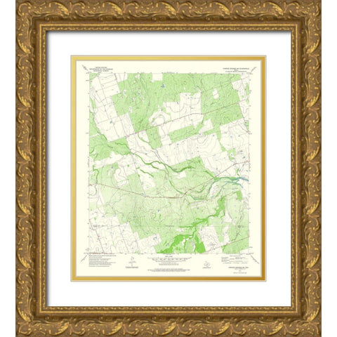 Carrizo Springs NW Texas Quad - USGS 1972 Gold Ornate Wood Framed Art Print with Double Matting by USGS