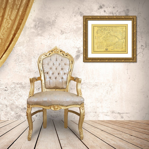 Dimmit County Texas - Arlitt 1876 Gold Ornate Wood Framed Art Print with Double Matting by Arlitt