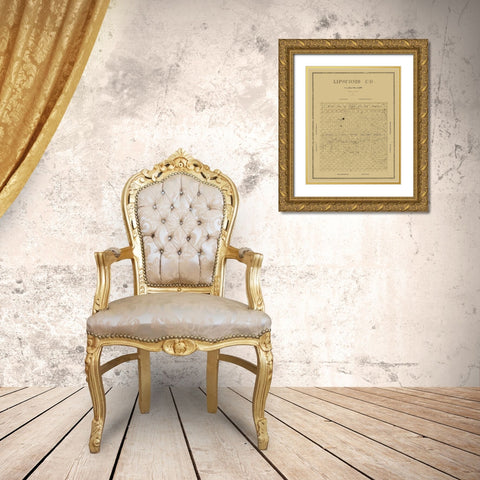 Lipscomb County Texas - Beaumont 1889  Gold Ornate Wood Framed Art Print with Double Matting by Beaumont