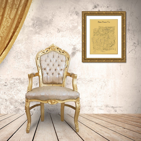 Palo Pinto County Texas - Gold Ornate Wood Framed Art Print with Double Matting by Unknown