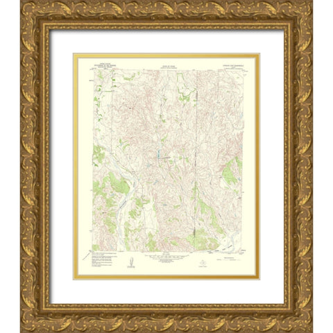 Spencer Lake Texas Quad - USGS 1960 Gold Ornate Wood Framed Art Print with Double Matting by USGS