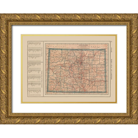 Colorado - Reynold 1921 Gold Ornate Wood Framed Art Print with Double Matting by Reynold