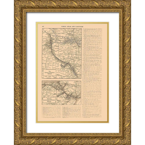 Colorado, Delaware, Lackawanna Gold Ornate Wood Framed Art Print with Double Matting by Reynold