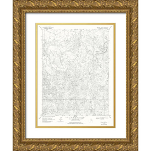Southam Canyon Utah Quad - USGS 1968 Gold Ornate Wood Framed Art Print with Double Matting by USGS