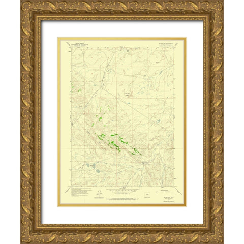 Mc Rae Gap Wyoming Quad - USGS 1959 Gold Ornate Wood Framed Art Print with Double Matting by USGS