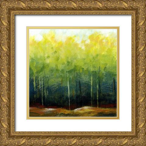 Fall I Gold Ornate Wood Framed Art Print with Double Matting by Brey