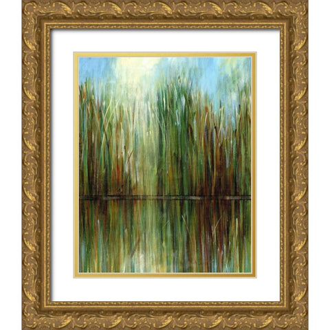 Reflections Gold Ornate Wood Framed Art Print with Double Matting by Brey