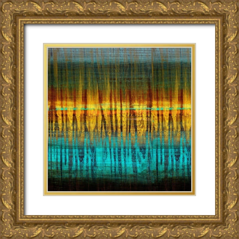 Summer Reeds Dawn II Gold Ornate Wood Framed Art Print with Double Matting by Brey