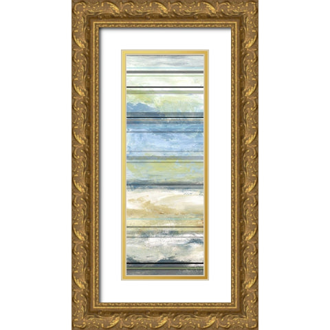 Planks II Gold Ornate Wood Framed Art Print with Double Matting by Brey