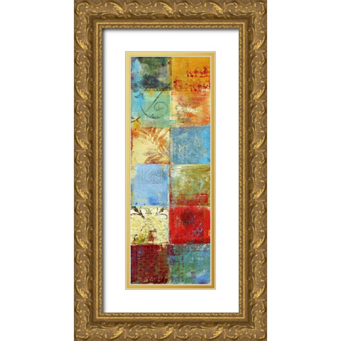 Tapestry Panel II Gold Ornate Wood Framed Art Print with Double Matting by Brey
