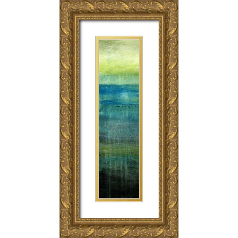 Sea Mist I Gold Ornate Wood Framed Art Print with Double Matting by Brey