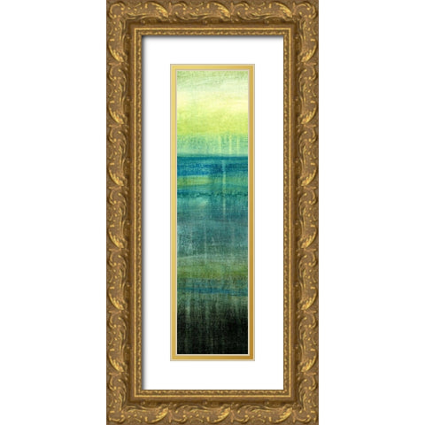 Sea Mist III Gold Ornate Wood Framed Art Print with Double Matting by Brey
