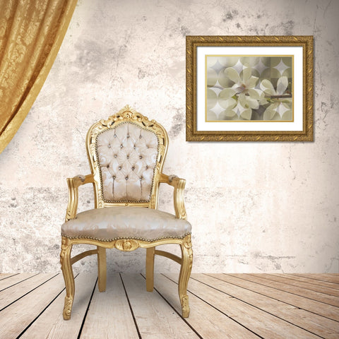 Floral Design I Gold Ornate Wood Framed Art Print with Double Matting by Bartola
