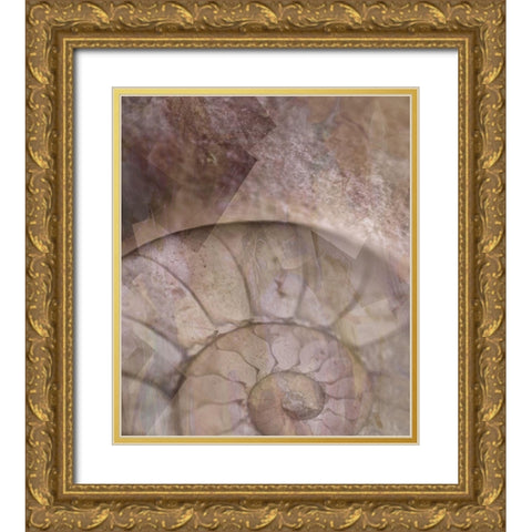 La Concha II Marsala Gold Ornate Wood Framed Art Print with Double Matting by Bartola