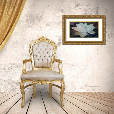 Lotus Designs Gold Ornate Wood Framed Art Print with Double Matting by Bartola