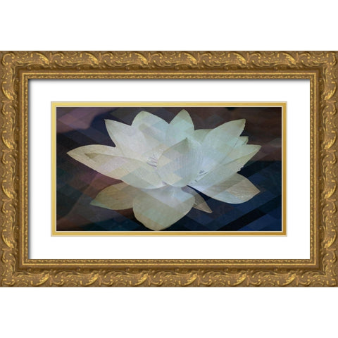 Lotus Designs Gold Ornate Wood Framed Art Print with Double Matting by Bartola