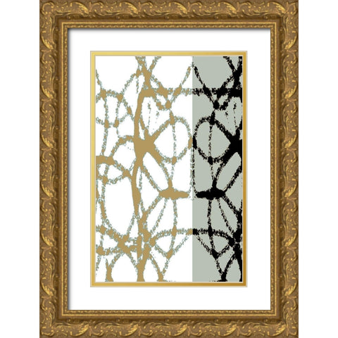 Links III Gold Ornate Wood Framed Art Print with Double Matting by Franklin
