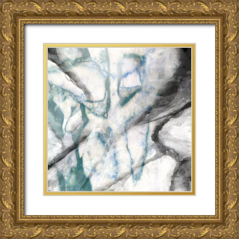 Granite Cool I Gold Ornate Wood Framed Art Print with Double Matting by Franklin