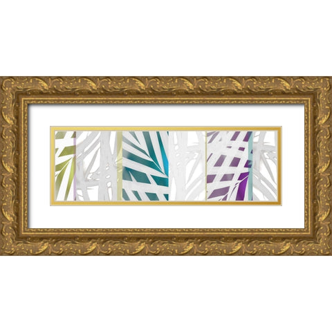 Palm Shapes I Gold Ornate Wood Framed Art Print with Double Matting by Franklin
