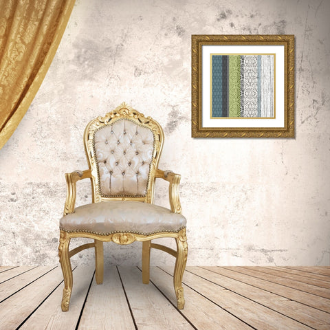 Panel A Gold Ornate Wood Framed Art Print with Double Matting by Franklin