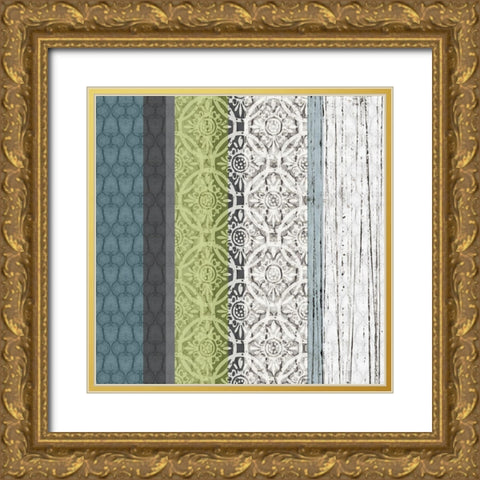 Panel A Gold Ornate Wood Framed Art Print with Double Matting by Franklin