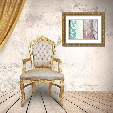Spring Accents Gold Ornate Wood Framed Art Print with Double Matting by Franklin