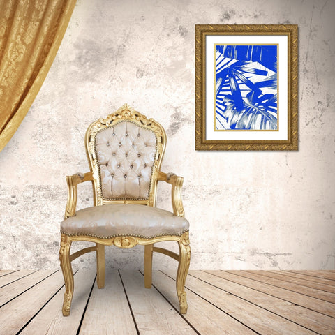 Tropical Blue II Gold Ornate Wood Framed Art Print with Double Matting by Franklin