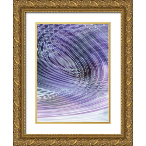 Movement III Purple Gold Ornate Wood Framed Art Print with Double Matting by Franklin