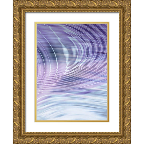 Movement IV Purple Gold Ornate Wood Framed Art Print with Double Matting by Franklin