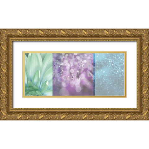 Morning Mist Plum Gold Ornate Wood Framed Art Print with Double Matting by Franklin