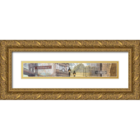 Across America I Gold Ornate Wood Framed Art Print with Double Matting by Franklin