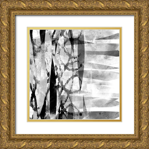 Black and White I Gold Ornate Wood Framed Art Print with Double Matting by Franklin