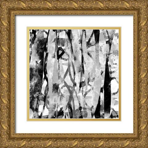 Black and White II Gold Ornate Wood Framed Art Print with Double Matting by Franklin