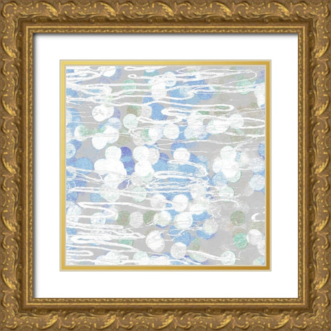 Tangled Blue I Gold Ornate Wood Framed Art Print with Double Matting by Franklin