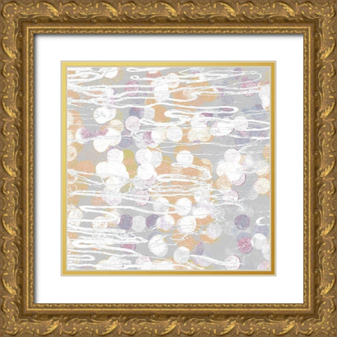 Tangled Gray I Gold Ornate Wood Framed Art Print with Double Matting by Franklin