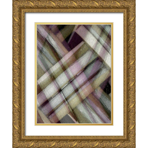Weave Purple I Gold Ornate Wood Framed Art Print with Double Matting by Franklin