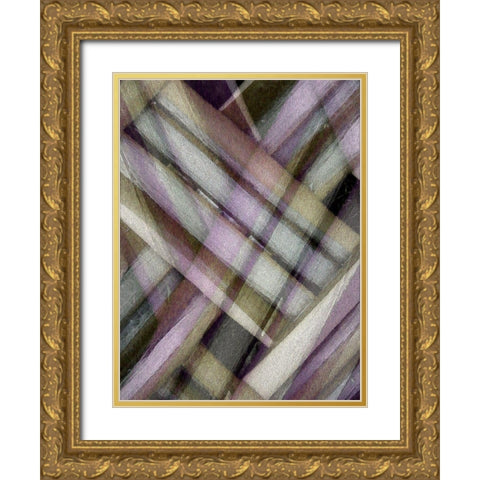 Weave Purple II Gold Ornate Wood Framed Art Print with Double Matting by Franklin