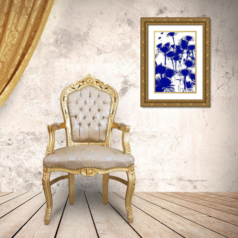 Bloomin Blue II Gold Ornate Wood Framed Art Print with Double Matting by Simons