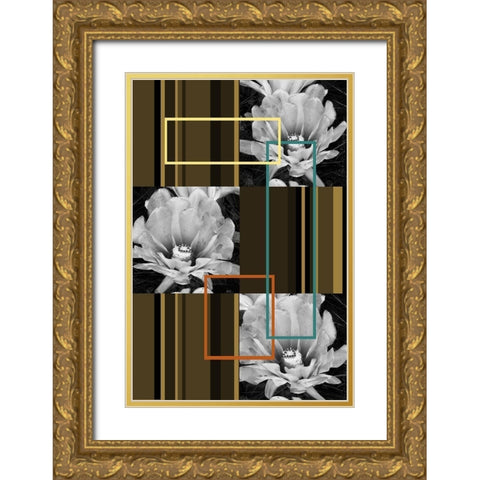 Contempo I Gold Ornate Wood Framed Art Print with Double Matting by Simons