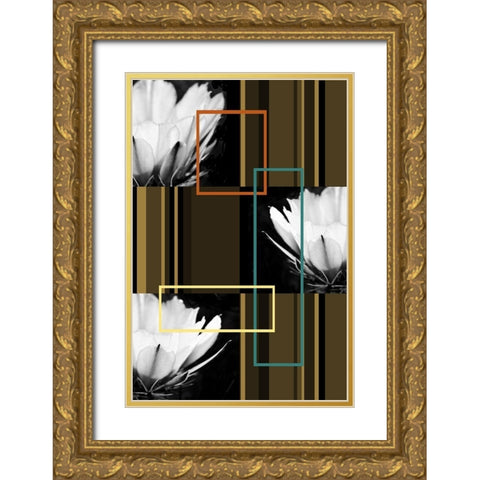 Contempo II Gold Ornate Wood Framed Art Print with Double Matting by Simons